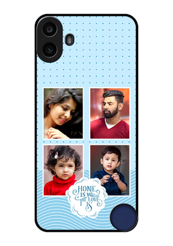 Nothing CMF Phone 1 Custom Glass Phone Case - Cute Love Quote With 4 Pic Upload Design