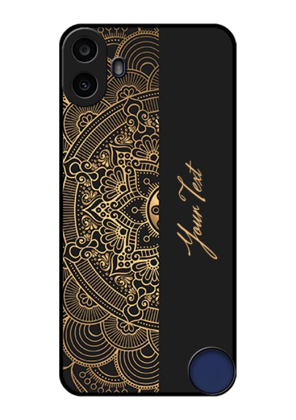 Nothing CMF Phone 1 Custom Glass Phone Case - Mandala Art With Custom Text Design