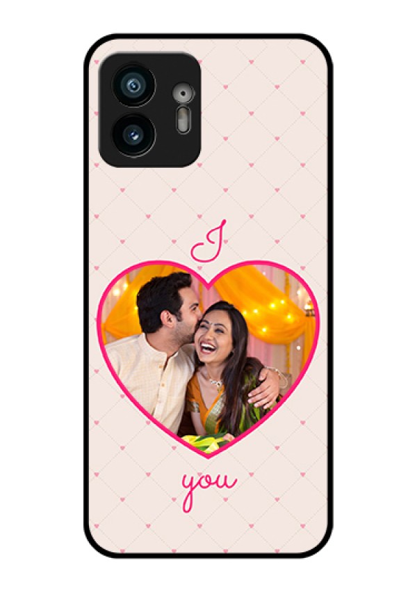 Nothing Phone 2 Custom Glass Phone Case - Heart Shape Design