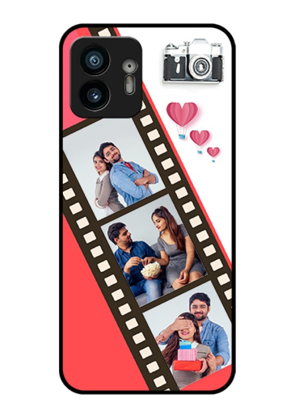 Nothing Phone 2 Custom Glass Phone Case - 3 Image Holder With Film Reel