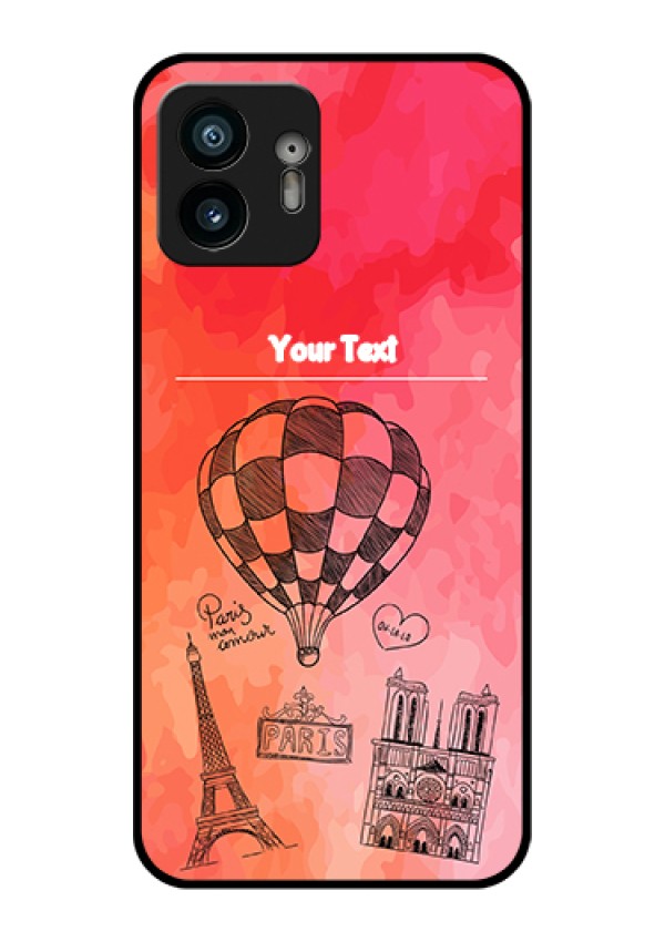 Nothing Phone 2 Custom Glass Phone Case - Paris Theme Design