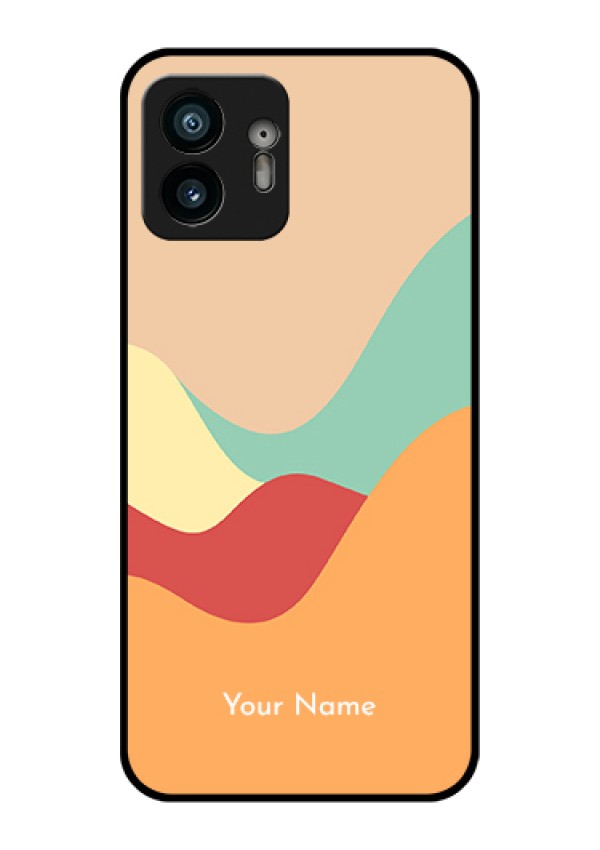 Nothing Phone 2 Custom Glass Phone Case - Ocean Waves Multi - Colour Design