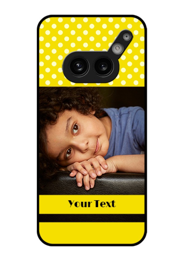 Nothing Phone 2A 5G Custom Glass Phone Case - Bright Yellow Case Design