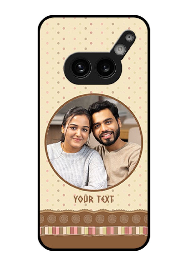 Nothing Phone 2A 5G Custom Glass Phone Case - Brown Dotted Mobile Case Design
