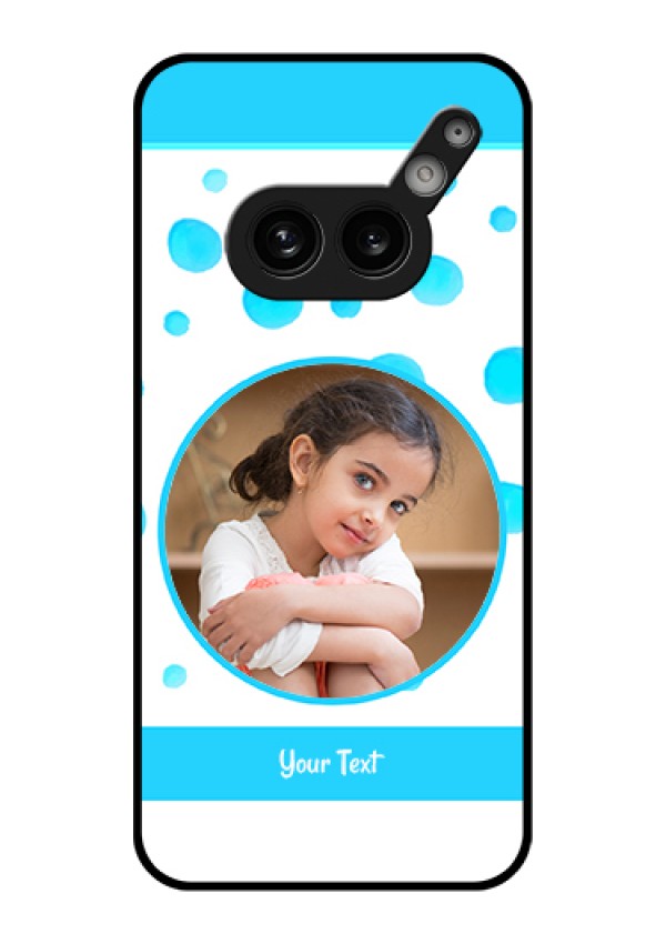 Nothing Phone 2A 5G Custom Glass Phone Case - Blue Bubbles Pattern Design