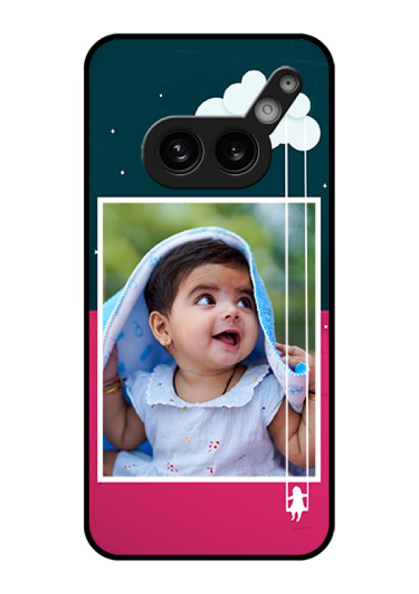 Nothing Phone 2A 5G Custom Glass Phone Case - Cute Girl With Cloud Design