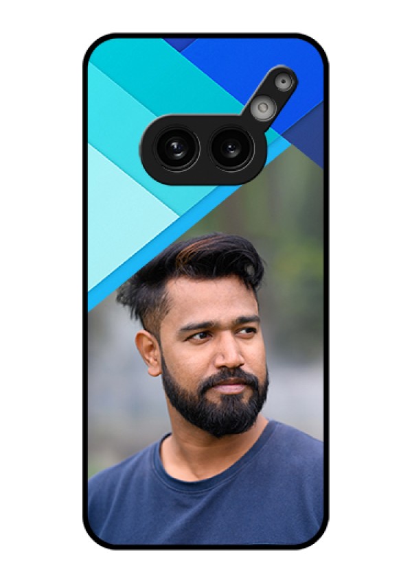 Nothing Phone 2A 5G Custom Glass Phone Case - Blue Pattern Design
