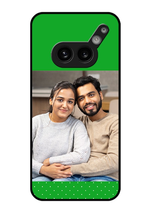 Nothing Phone 2A 5G Custom Glass Phone Case - Green Pattern Design
