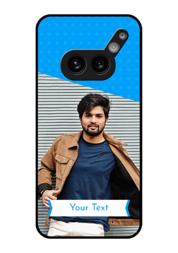 Nothing Phone 2A 5G Custom Glass Phone Case - Simple Blue Color Design