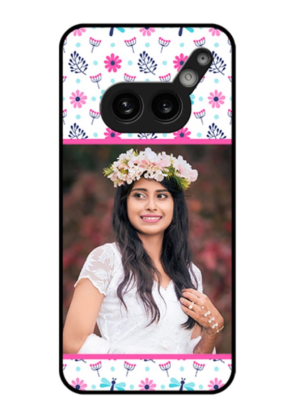 Nothing Phone 2A 5G Custom Glass Phone Case - Colorful Flower Design