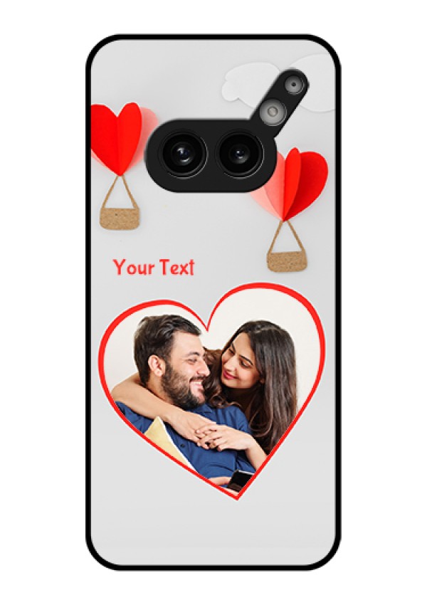 Nothing Phone 2A 5G Custom Glass Phone Case - Parachute Love Design