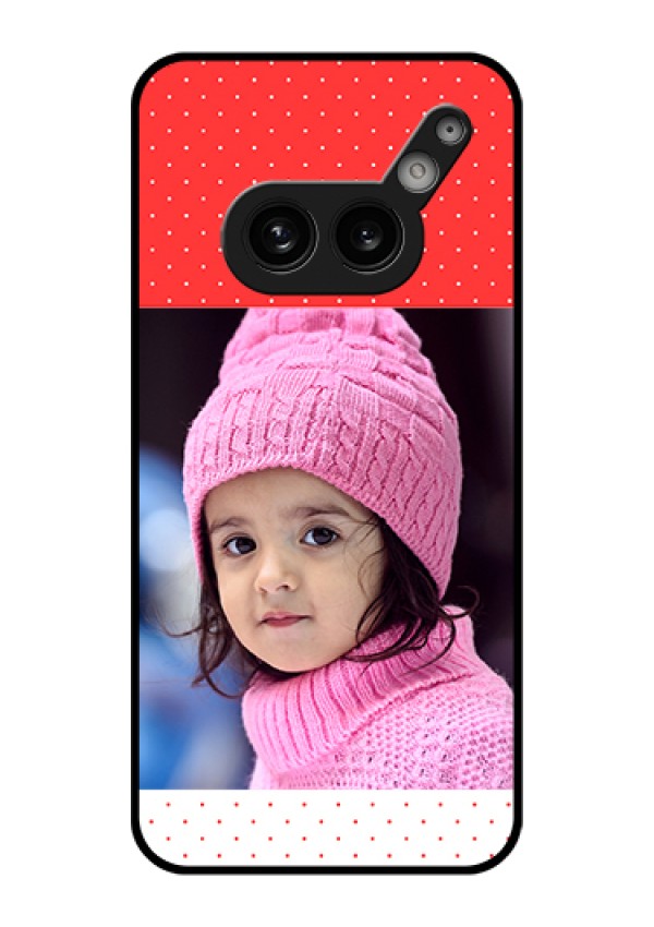 Nothing Phone 2A 5G Custom Glass Phone Case - Red Pattern Design