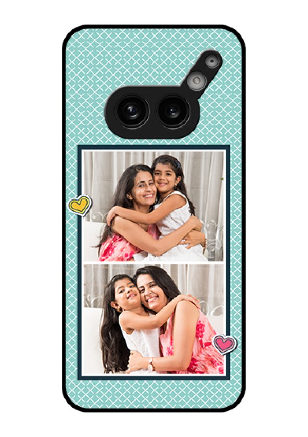 Nothing Phone 2A 5G Custom Glass Phone Case - 2 Image Holder With Pattern Design