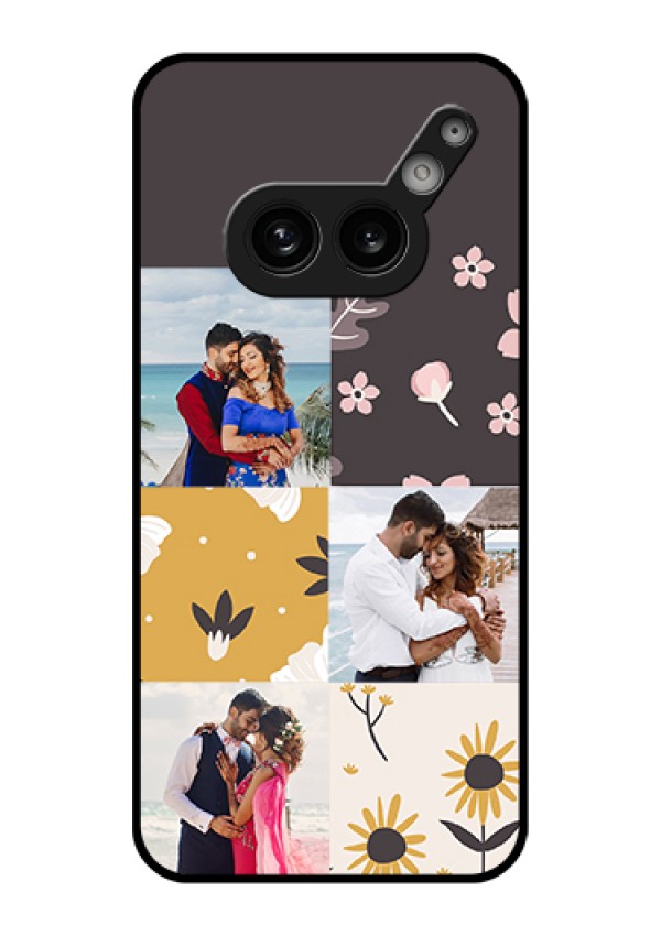 Nothing Phone 2A 5G Custom Glass Phone Case - 3 Images With Floral Design