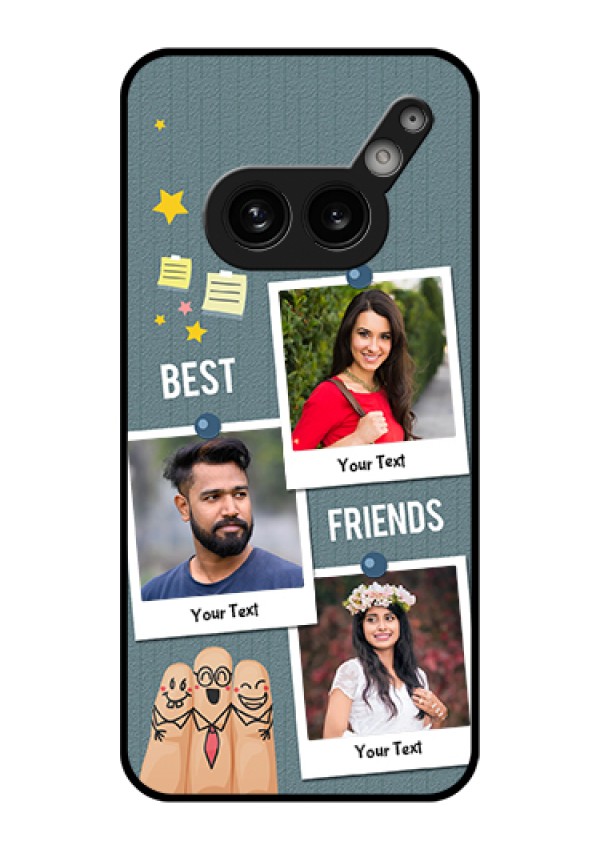 Nothing Phone 2A 5G Custom Glass Phone Case - Sticky Frames And Friendship Design