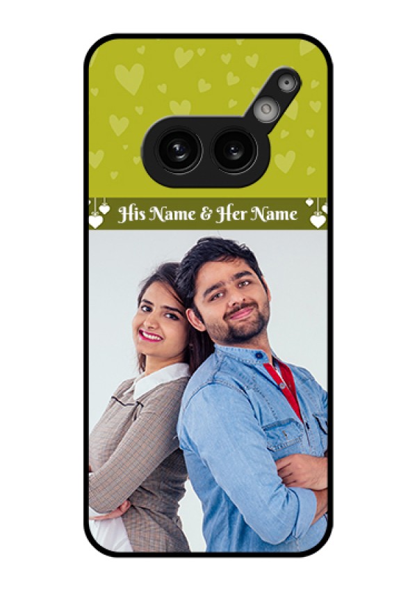 Nothing Phone 2A 5G Custom Glass Phone Case - You & Me Heart Design