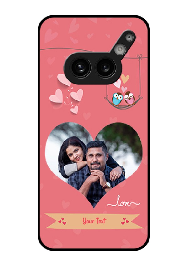 Nothing Phone 2A 5G Custom Glass Phone Case - Peach Color Love Design
