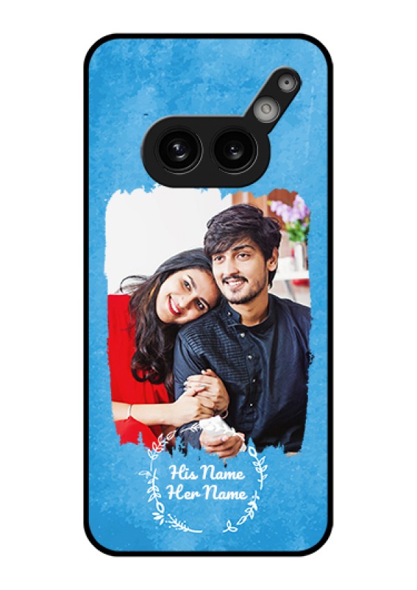 Nothing Phone 2A 5G Custom Glass Phone Case - Blue Color Vintage Design