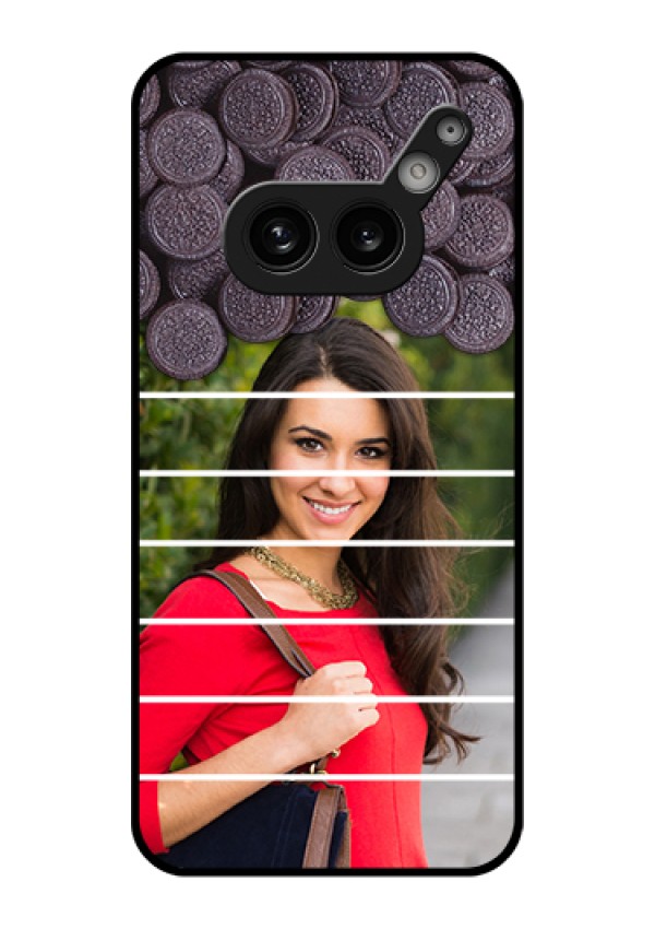 Nothing Phone 2A 5G Custom Glass Phone Case - With Oreo Biscuit Design