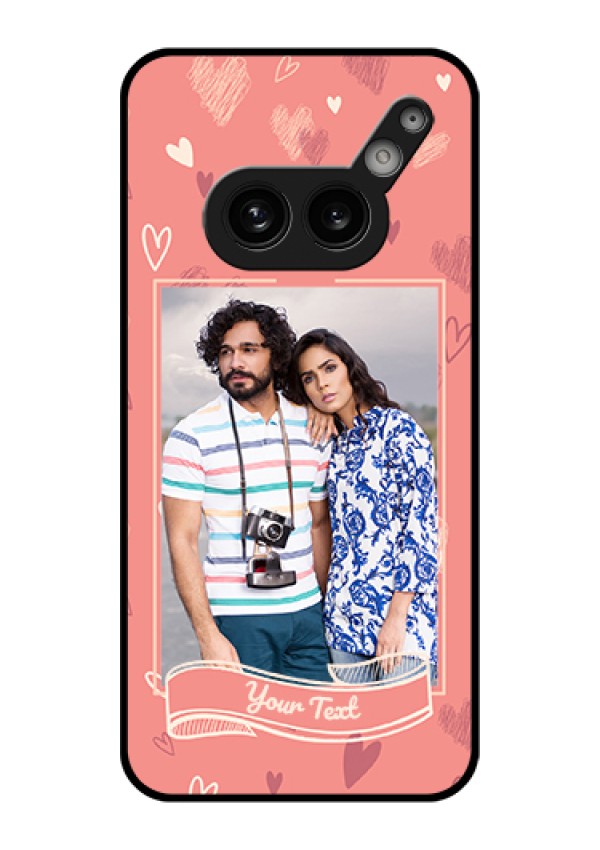 Nothing Phone 2A 5G Custom Glass Phone Case - Love Doodle Art Design