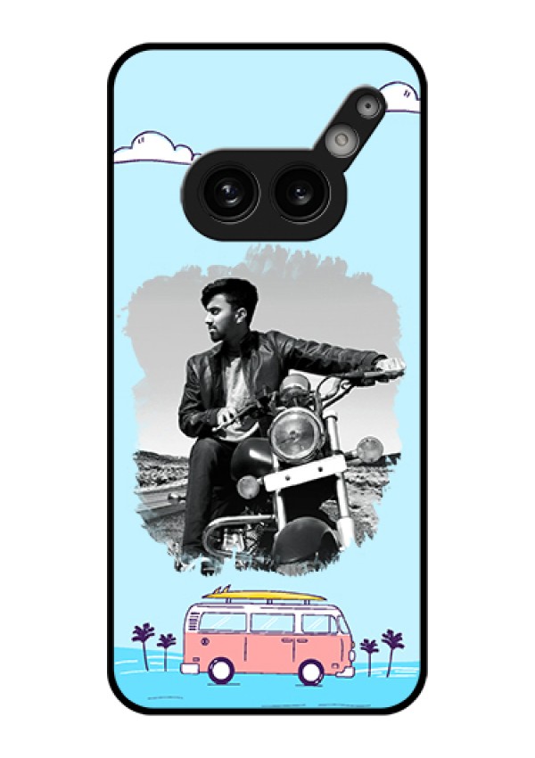 Nothing Phone 2A 5G Custom Glass Phone Case - Travel & Adventure Design