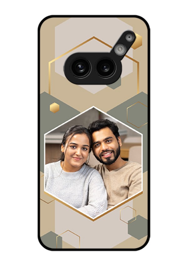 Nothing Phone 2A 5G Custom Glass Phone Case - Stylish Hexagon Pattern Design