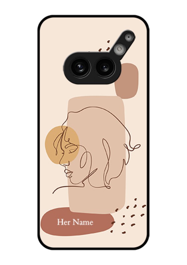Nothing Phone 2A 5G Custom Glass Phone Case - Calm Woman Line Art Design