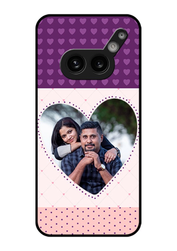Nothing Phone 2A Plus Custom Glass Phone Case - Violet Love Dots Design