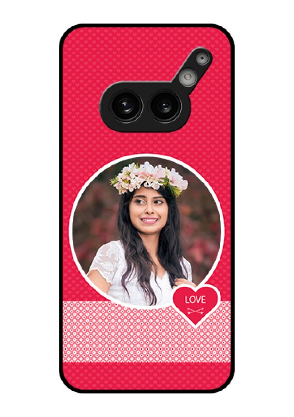 Nothing Phone 2A Plus Custom Glass Phone Case - Pink Color Pattern Design