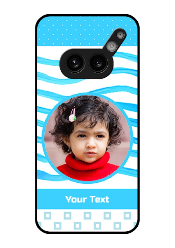 Nothing Phone 2A Plus Custom Glass Phone Case - Simple Blue Case Design