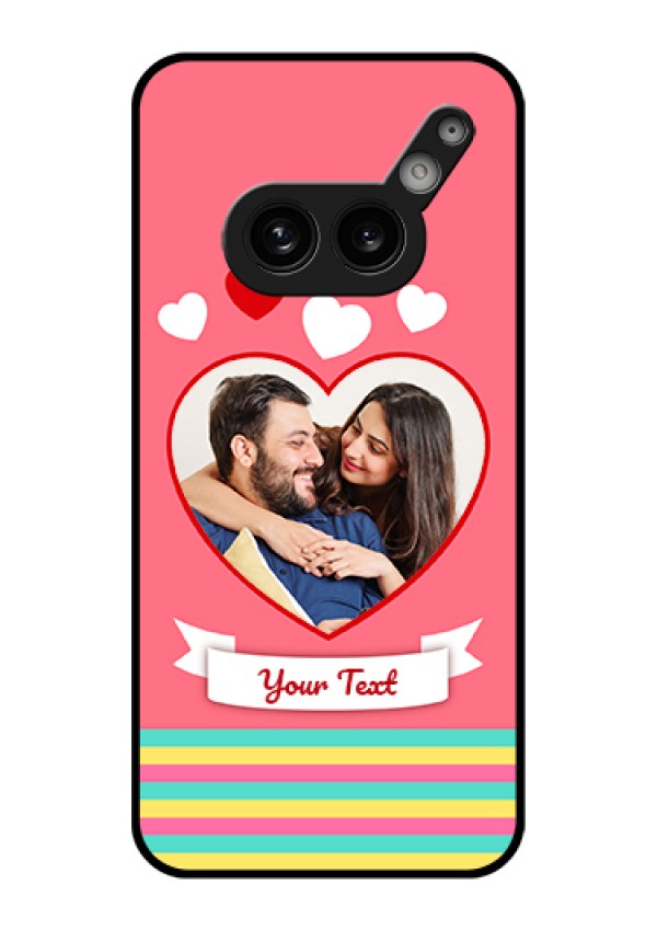 Nothing Phone 2A Plus Custom Glass Phone Case - Love Shapes Doodle Design