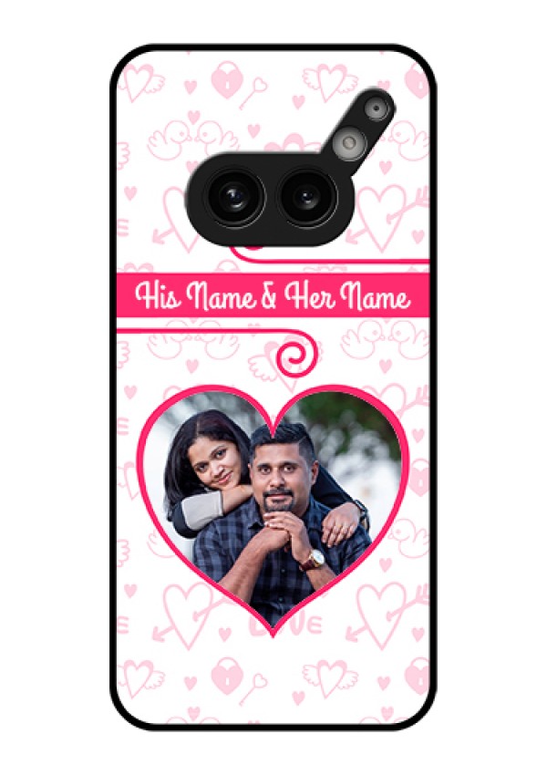 Nothing Phone 2A Plus Custom Glass Phone Case - Heart Shape Love Design
