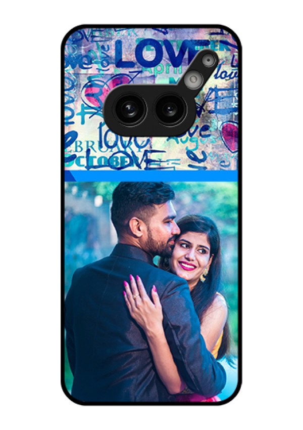 Nothing Phone 2A Plus Custom Glass Phone Case - Colorful Love Design