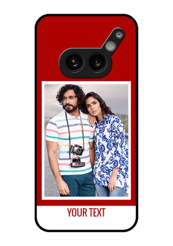 Nothing Phone 2A Plus Custom Glass Phone Case - Red Color Design
