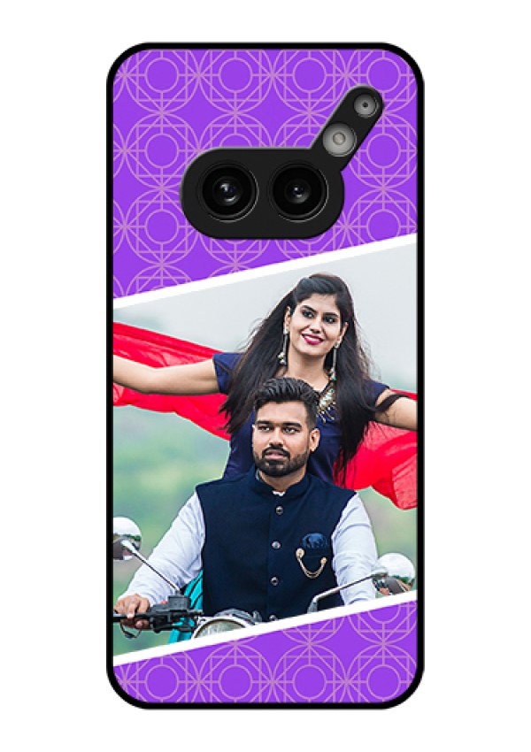 Nothing Phone 2A Plus Custom Glass Phone Case - Violet Color Pattern Design