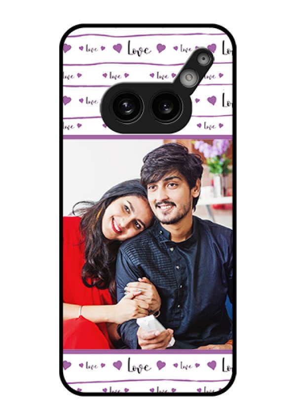 Nothing Phone 2A Plus Custom Glass Phone Case - Couples Heart Design