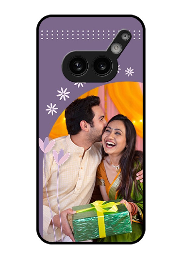 Nothing Phone 2A Plus Custom Glass Phone Case - Lavender Flowers Design