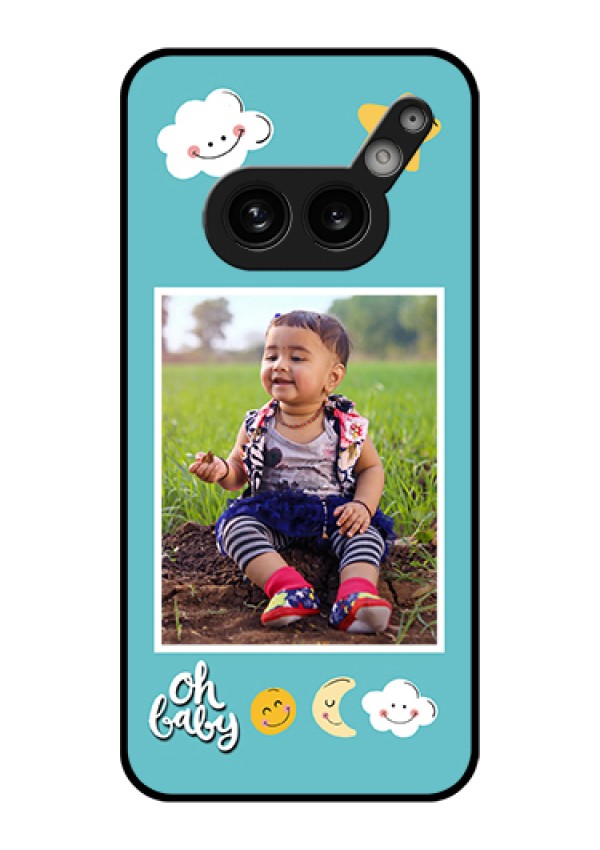 Nothing Phone 2A Plus Custom Glass Phone Case - Smiley Kids Stars Design