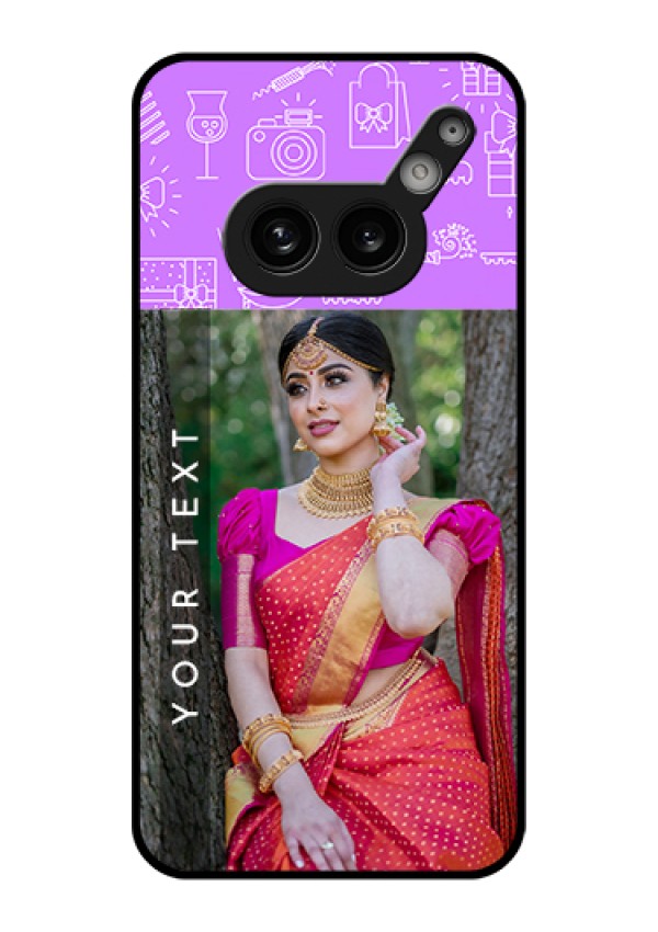 Nothing Phone 2A Plus Custom Glass Phone Case - Birthday Icons Design
