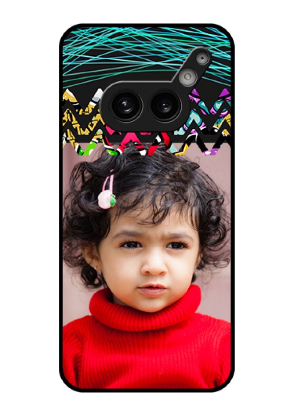Nothing Phone 2A Plus Custom Glass Phone Case - Neon Abstract Design