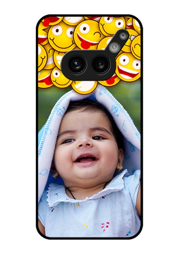 Nothing Phone 2A Plus Custom Glass Phone Case - With Smiley Emoji Design