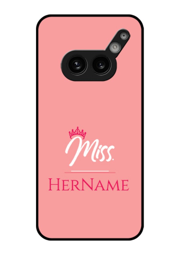 Nothing Phone 2A Plus Custom Glass Phone Case - Mrs With Name Design