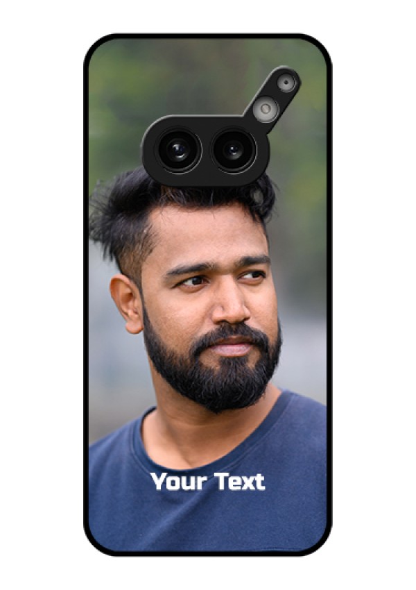 Nothing Phone 2A Plus Custom Glass Phone Case - Photo With Text Design