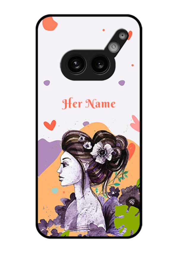 Nothing Phone 2A Plus Custom Glass Phone Case - Woman And Nature Design
