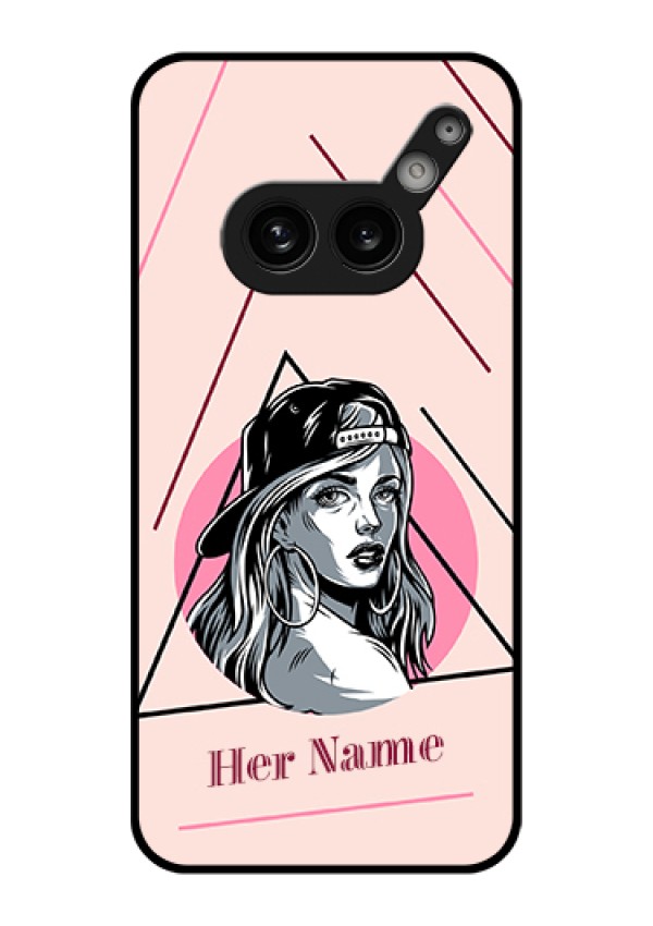 Nothing Phone 2A Plus Custom Glass Phone Case - Rockstar Girl Design