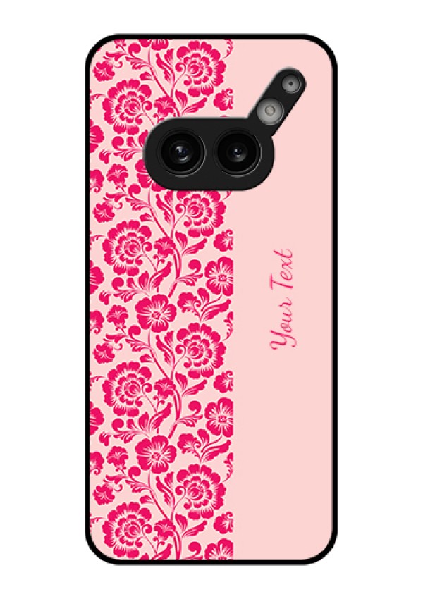 Nothing Phone 2A Plus Custom Glass Phone Case - Attractive Floral Pattern Design