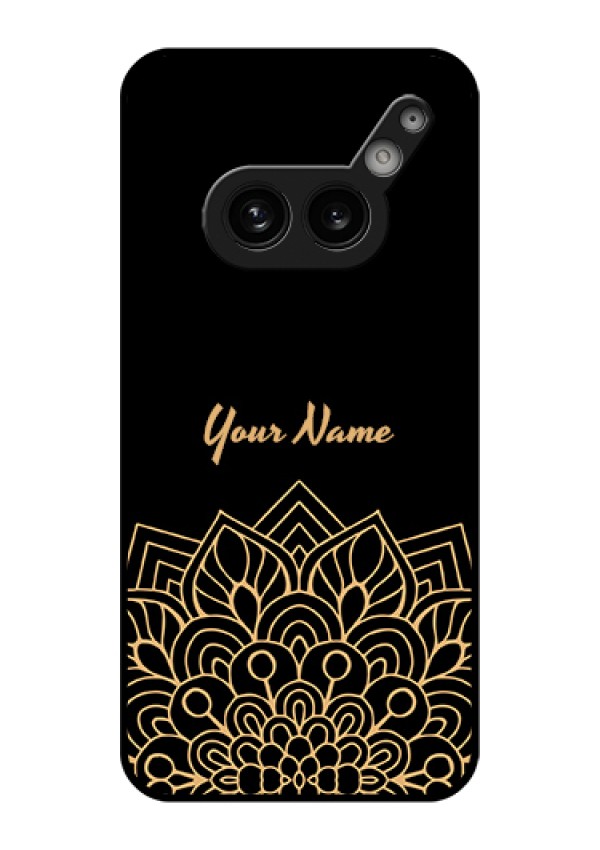 Nothing Phone 2A Plus Custom Glass Phone Case - Golden Mandala Design
