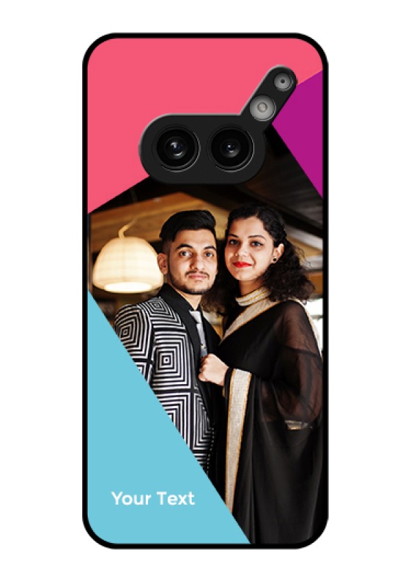 Nothing Phone 2A Plus Custom Glass Phone Case - Stacked Triple Colour Design