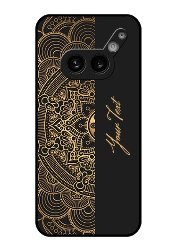 Nothing Phone 2A Plus Custom Glass Phone Case - Mandala Art With Custom Text Design