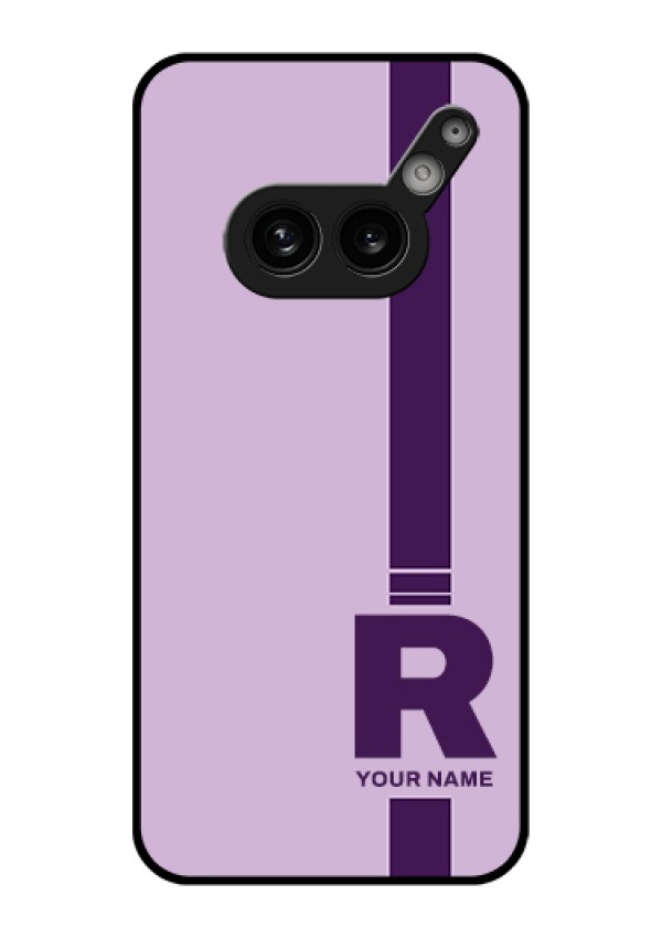 Nothing Phone 2A Plus Custom Glass Phone Case - Simple Dual Tone Stripe With Name Design